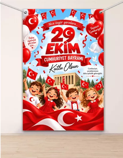 29 Ekim Cumhuriyet Bayramı Hatıra Fotoğraf Panosu 100x150 