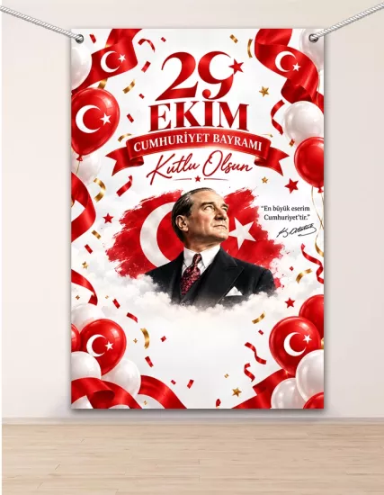 29 Ekim Cumhuriyet Bayramı Hatıra Fotoğraf Panosu 100x150 