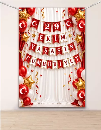29 Ekim Cumhuriyet Bayramı Hatıra Fotoğraf Panosu 100x150 