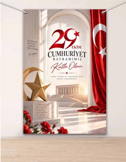 29 Ekim Cumhuriyet Bayramı Hatıra Fotoğraf Panosu 100x150 