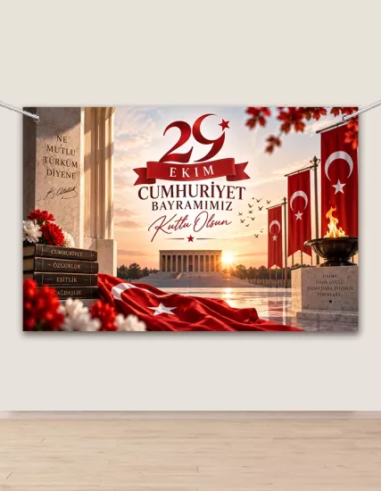 29 Ekim Cumhuriyet Bayramı Hatıra Fotoğraf Panosu 100x150 