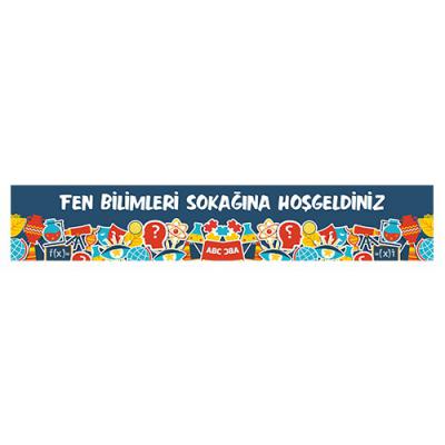 Fen Bilimleri Sokağına Hoşgeldiniz Kiriş Yazısı