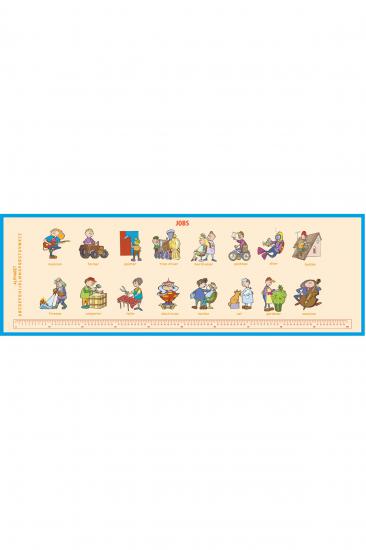 Gizil Öğrenme Okul Sırası Folyo Kaplama Sticker - İngilizce Meslekler