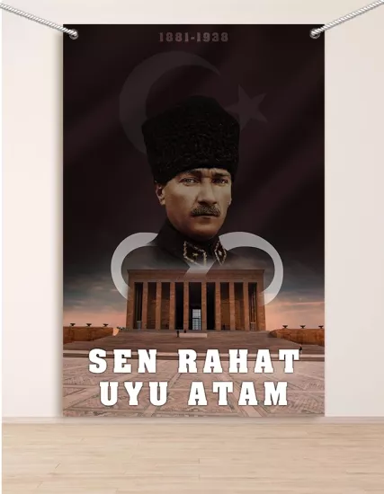 10 Kasım Atatürk’ü Anma Programı Brandası 100x150