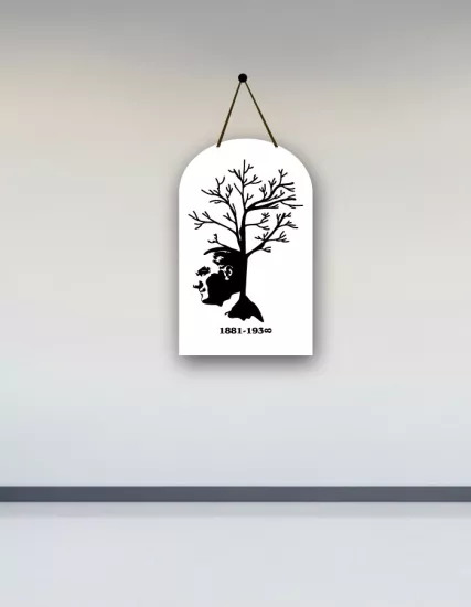 Cumhuriyet Ağacı Dekoratif Ahşap Tablo 35x50 Boyanabilir