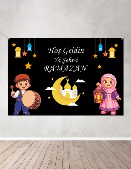 Hoş Geldin Ya Şehri Ramazan Hatıra Fotoğraf Brandası 160x200