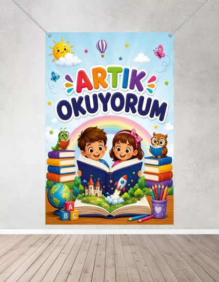 Okuma Bayramı Hatırası Fotoğraf Panosu Branda 160x200