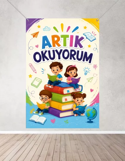 Okuma Bayramı Hatırası Fotoğraf Panosu Branda 160x200