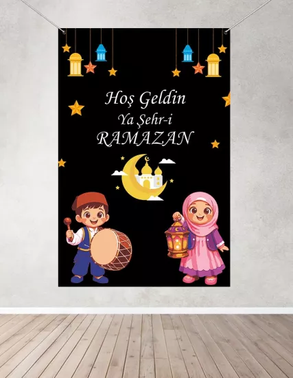 Hoş Geldin Ya Şehri Ramazan Hatıra Fotoğraf Brandası 100x150