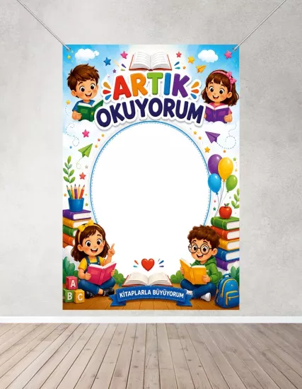 Okuma Bayramı Hatırası Fotoğraf Panosu Branda 100x150