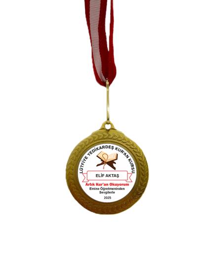 Artık Kur’an Okuyorum Madalyası İsimli + Resimli