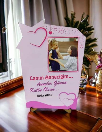 Anneler Günü Ahşap Şovale Plaket