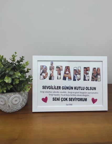 Kişiye Özel Bitanem Temalı Sevgililer Günü Hatıra Fotoğraf Çerçevesi