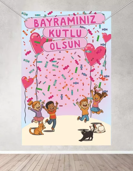 Bayramınız Kutlu Olsun Temalı Hatıra Fotoğraf Brandası 100x150