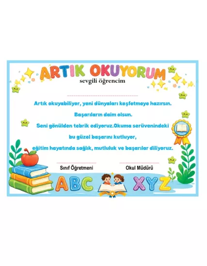 Artık Okuyorum Belgesi