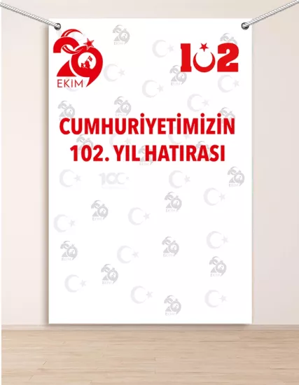 29 Ekim Cumhuriyet Bayramı Hatıra Fotoğraf Panosu 100x150 