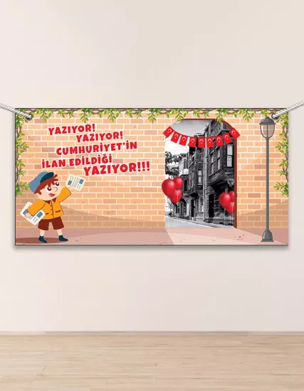 29 Ekim Cumhuriyet Bayramı Hatıra Fotoğraf Panosu 100x200