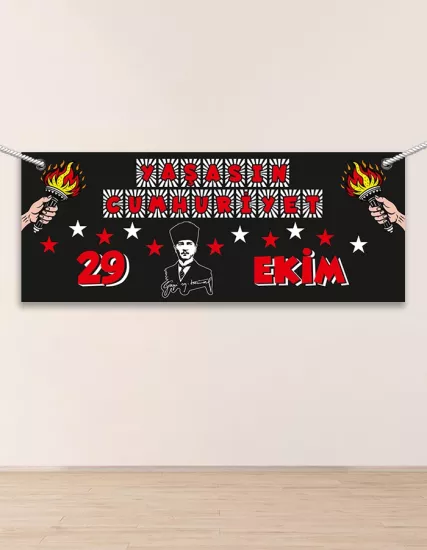 29 Ekim Cumhuriyet Bayramı Hatıra Fotoğraf Panosu 100x200
