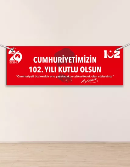 Cumhuriyet Bayramı Afişi Branda 