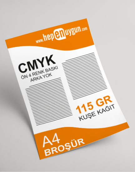 Broşür A4  20x28 cm Çift Yön Renkli