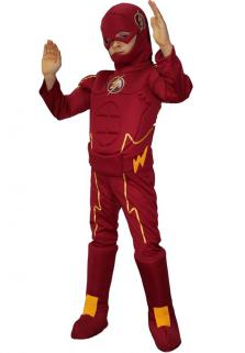 Flash Kostümü Kaslı Delüks