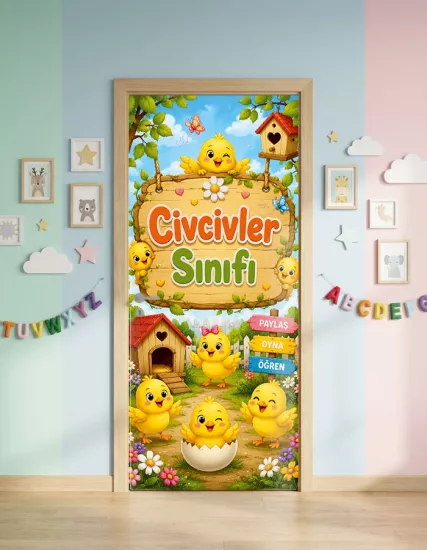 Anasınıfı Kapı Giydirme (Civcivler)