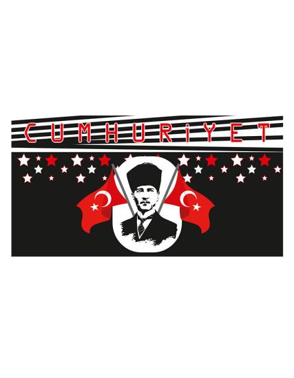 Cumhuriyet Bayramı Afişi Branda 100x200cm