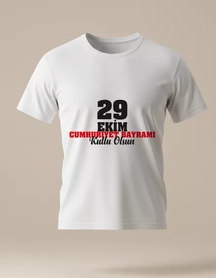 29 Ekim Cumhuriyet Bayramı Baskılı Tişört T12