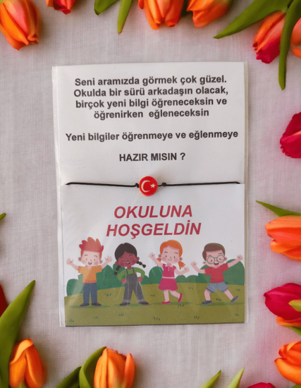 Okula Hoşgeldin Hediyesi Şans Bilekliği 