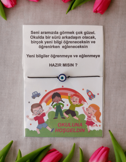 Okula Hoşgeldin Hediyesi Şans Bilekliği 