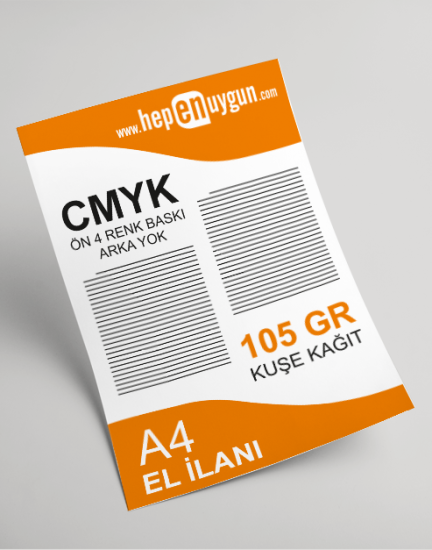 El İlanı A4  20x28 cm Tek Yön Renkli