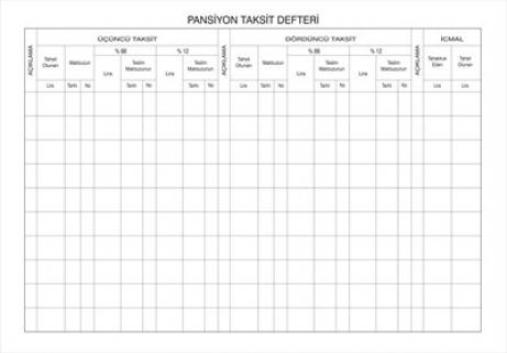 Pansiyon Taksit Defteri