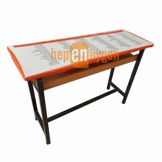 Gizil Öğrenme Baskılı Sıra Örtüsü - (Zıt Anlamlı Sözcükler)