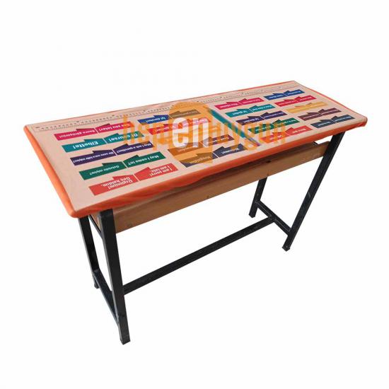 Gizil Öğrenme Baskılı Sıra Örtüsü - (İngilizce Sözcükler-3)