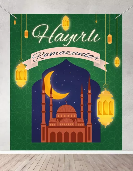 Hayırlı Ramazanlar Dekoratif Ramazan Brandası 160x200