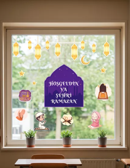 Ramazan Coşkusunu Pencerelerinize Taşıyın: Dekoratif Sticker Seti
