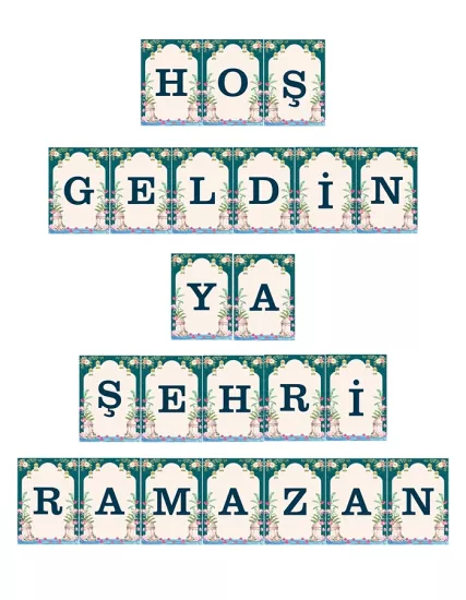 Ramazan Süsü Flama, Karton Bayrak