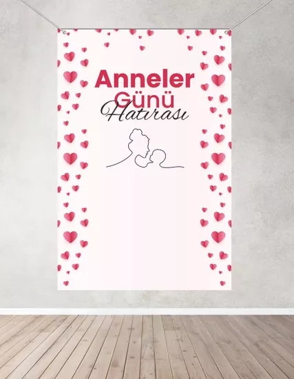 Anneler Günü Hatıra Fotoğraf Panosu Branda 100x150
