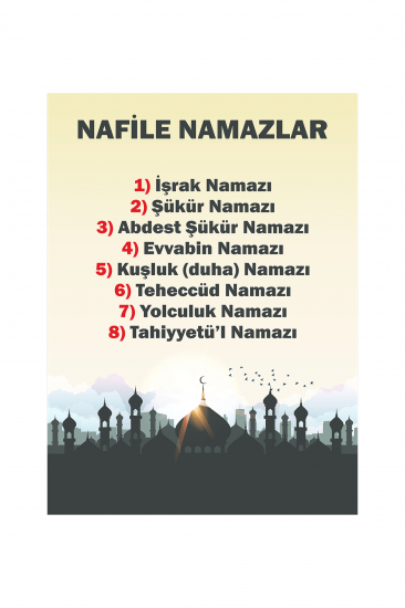 Nafile Namazlar Afişi
