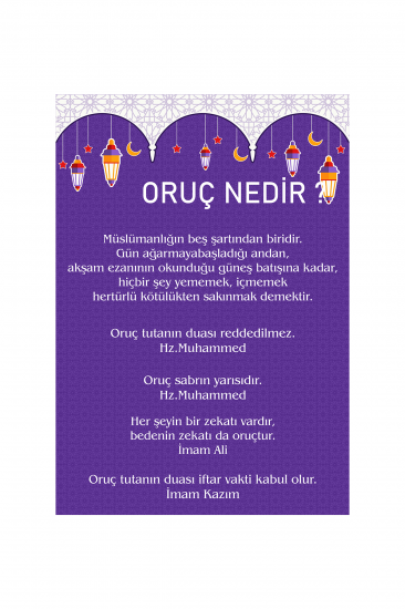 Oruç Afişi