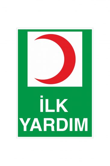 İş Güvenliği Levhası Sticker - İlk Yardım