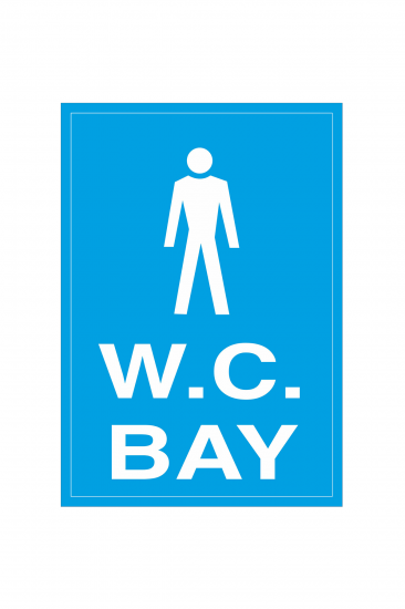 İş Güvenliği Levhası Sticker - W.C. Bay