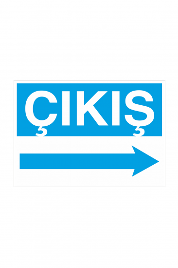 İş Güvenliği Levhası Sticker - Çıkış Sağ Ok