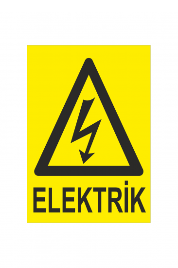 İş Güvenliği Levhası Sticker - Elektrik