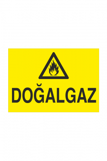 İş Güvenliği Levhası Sticker - Doğalgaz