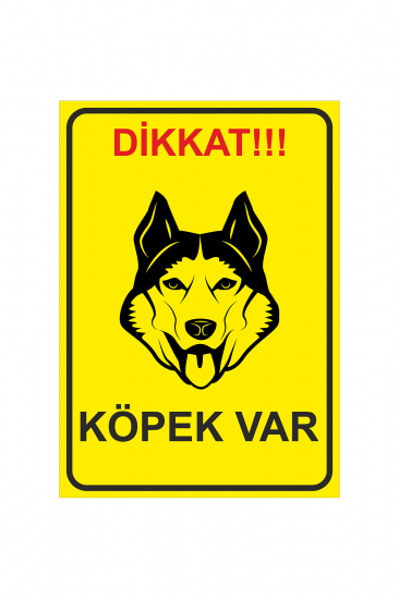 Uyarı Levhası Sticker - Dikkat Köpek Var