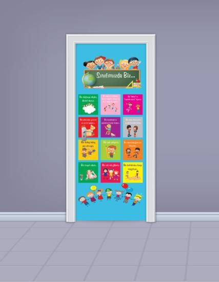 İlkokul Sınıfı Kapı Giydirme