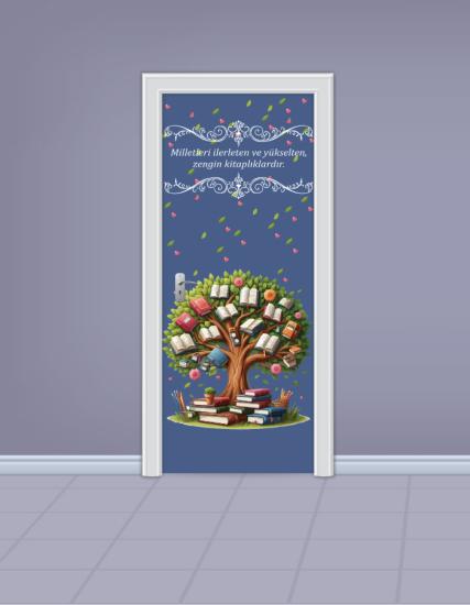 Kütüphane Kapı Giydirme