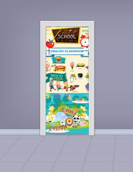 İngilizce Sınıfı Kapı Giydirme