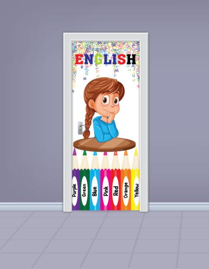 İngilizce Sınıfı Kapı Giydirme